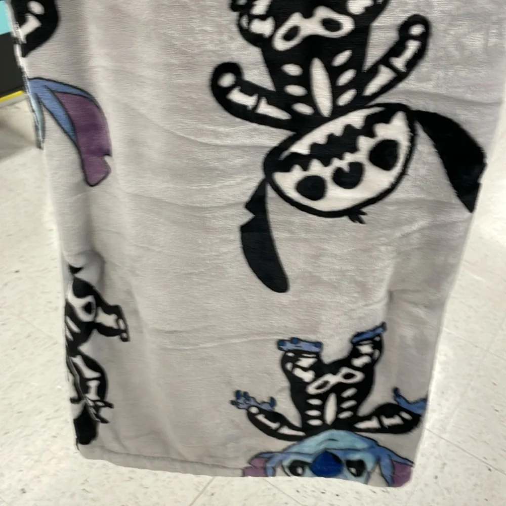 Stitch Skeleton Plush throw blanket